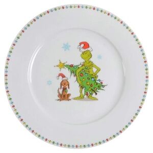 The Grinch nwt Dr Seuss Holiday Plate 8”